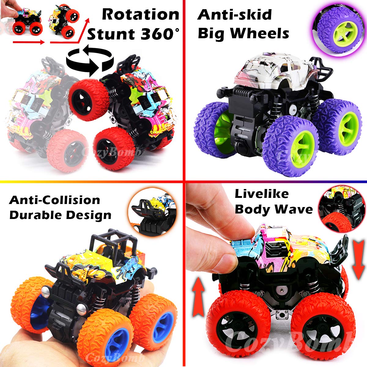 Friction Powered Monster Trucks | CozyBomB™